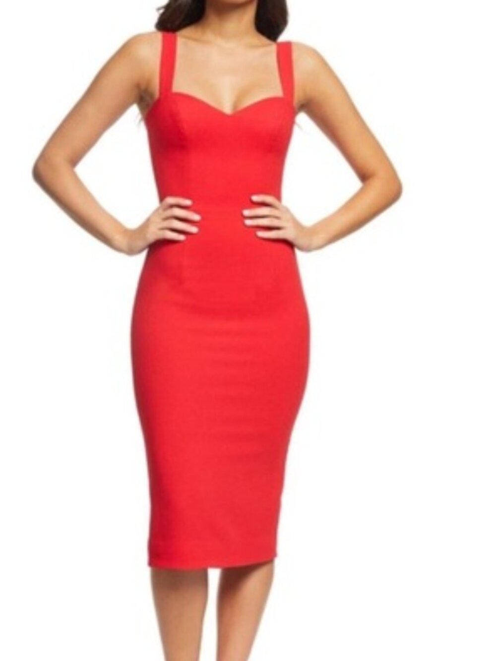 Dress the Population Nicole Sheath Dress Rouge Red Size S